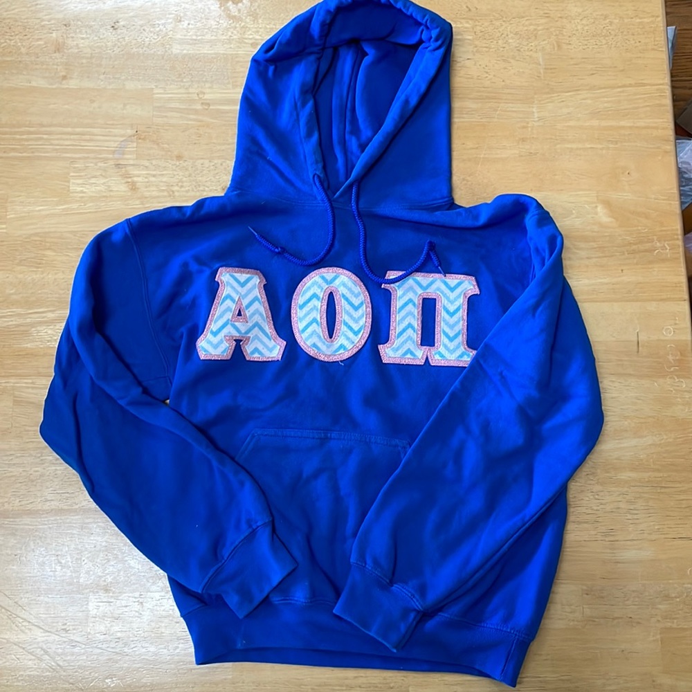 Alpha Omicron Pi stitched hoodie